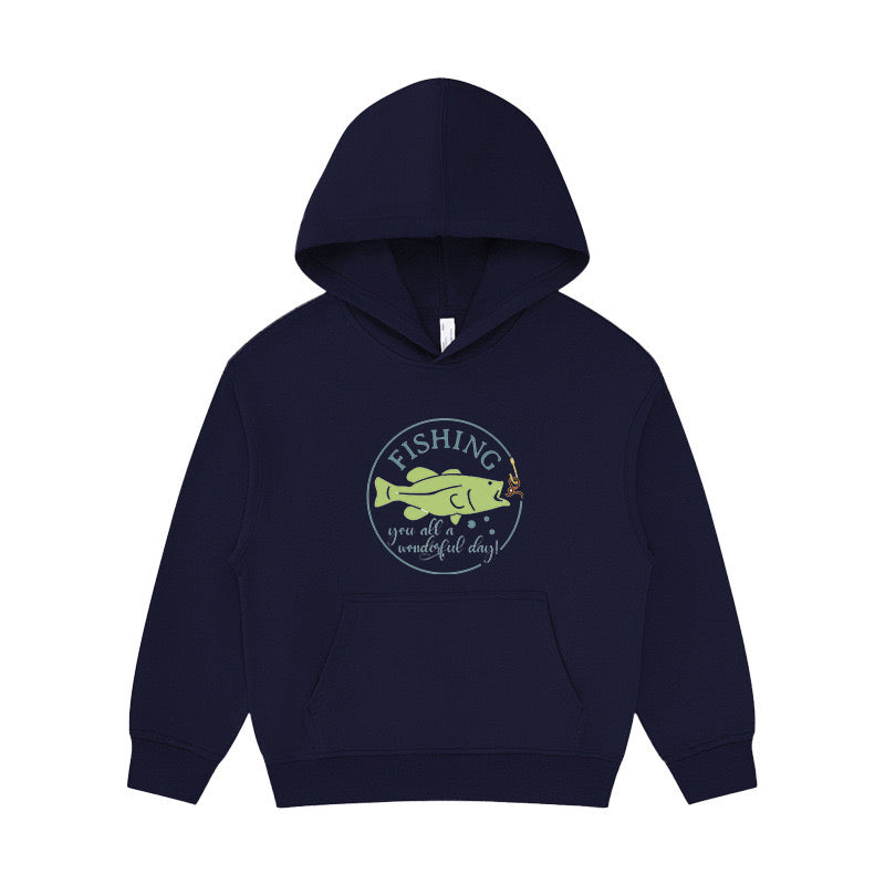 Fishing You All A Wonderful Day Kid's Hoodie