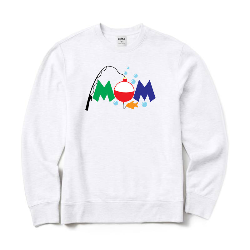 Cute Fishing Mom Crewneck Sweatshirt for Women