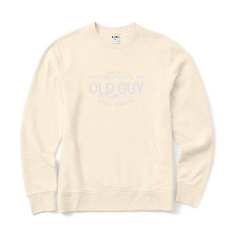 Never Underestimate An Old guy With A Fishing Rod Crewneck Sweatshirt