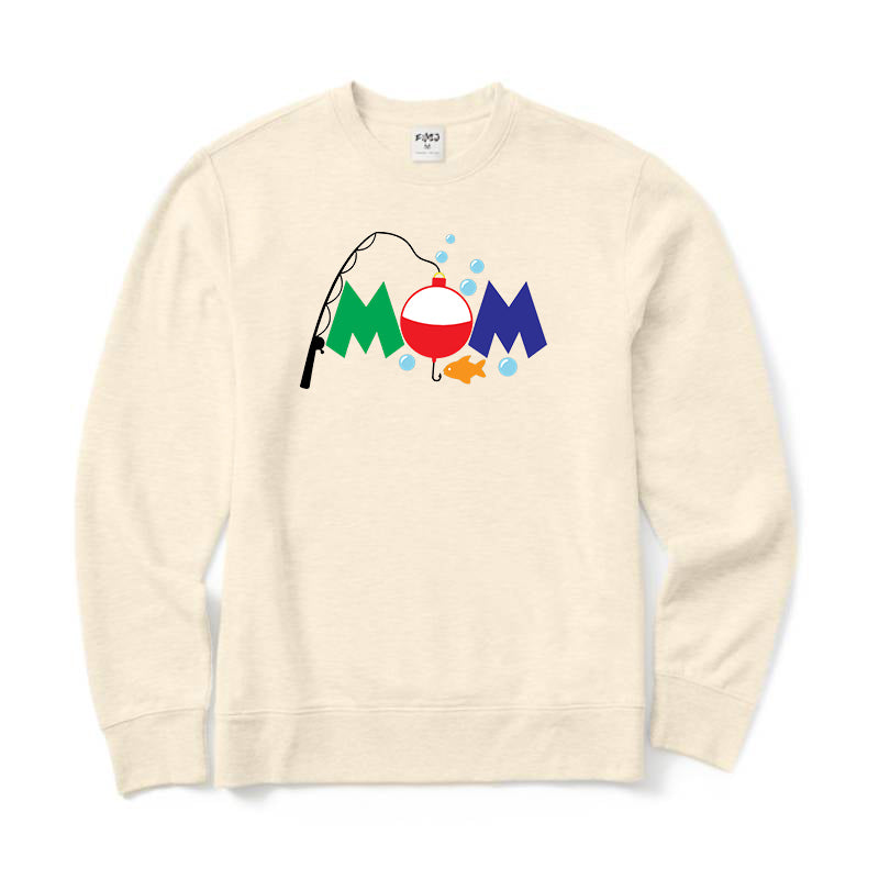 Cute Fishing Mom Crewneck Sweatshirt for Women