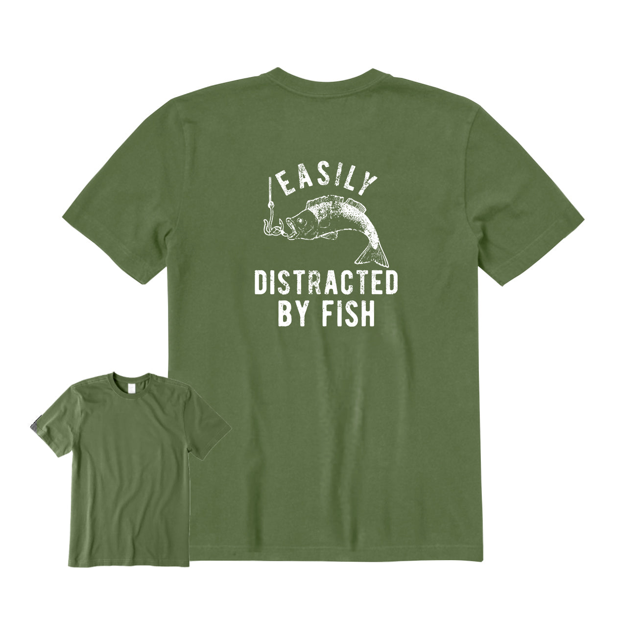 Easily Distracted By Fish Back Graphic T-Shirt