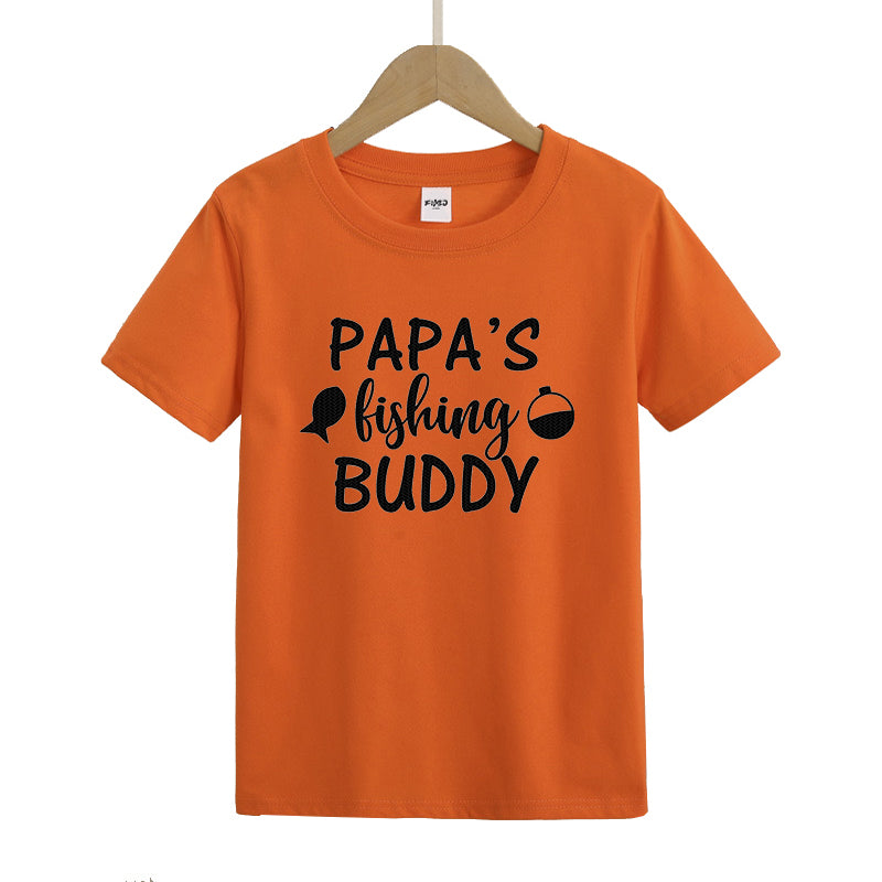 papa's fishing buddy Kid's T-Shirts