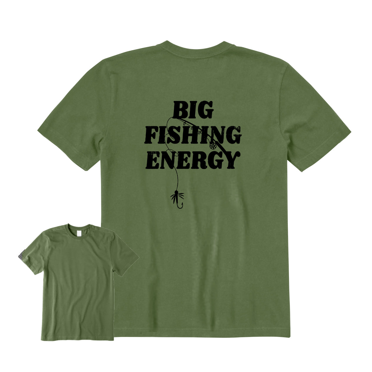 Big Fishing Energy Back Graphic T-Shirt