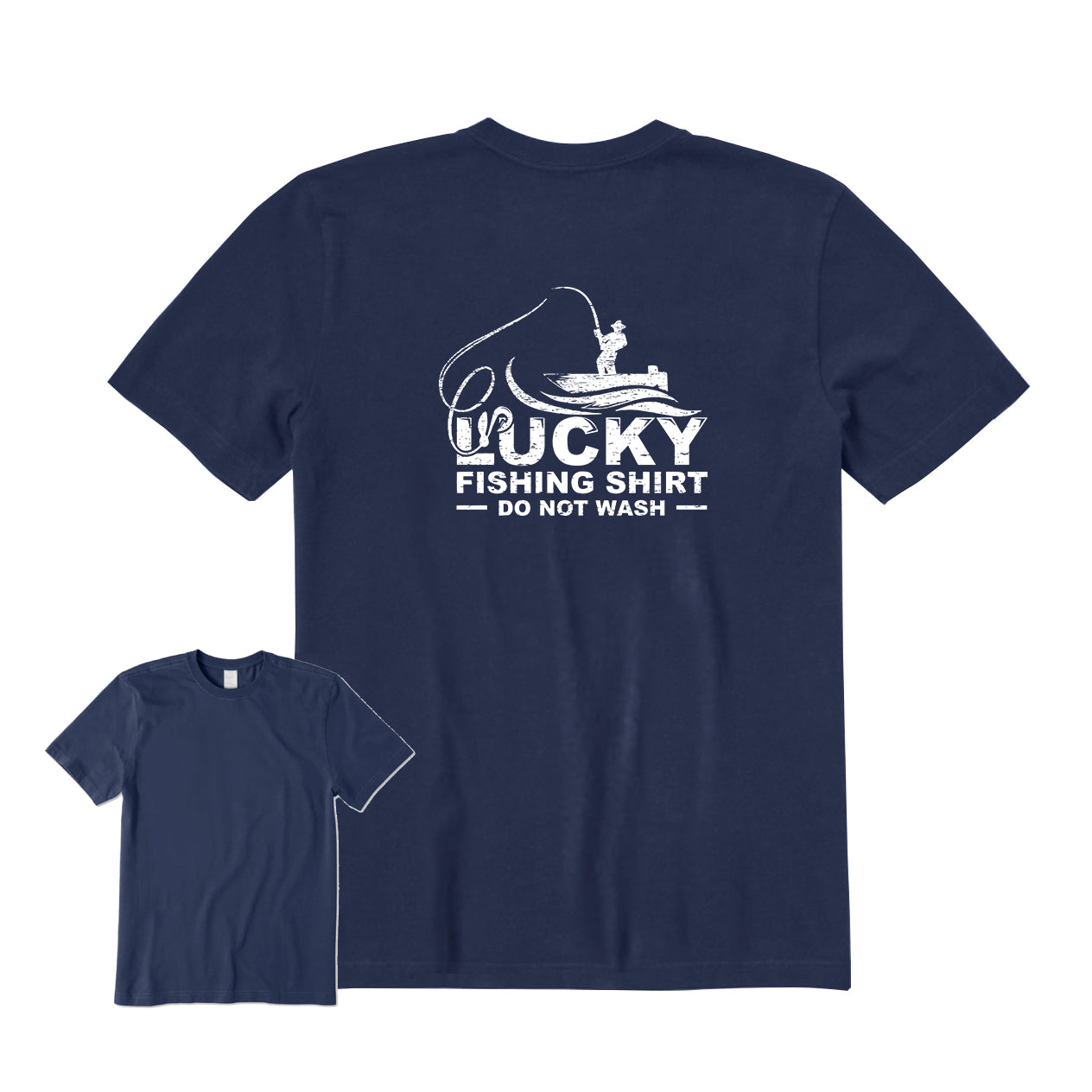 Lucky Fishing Shirt Back Graphic T-Shirt