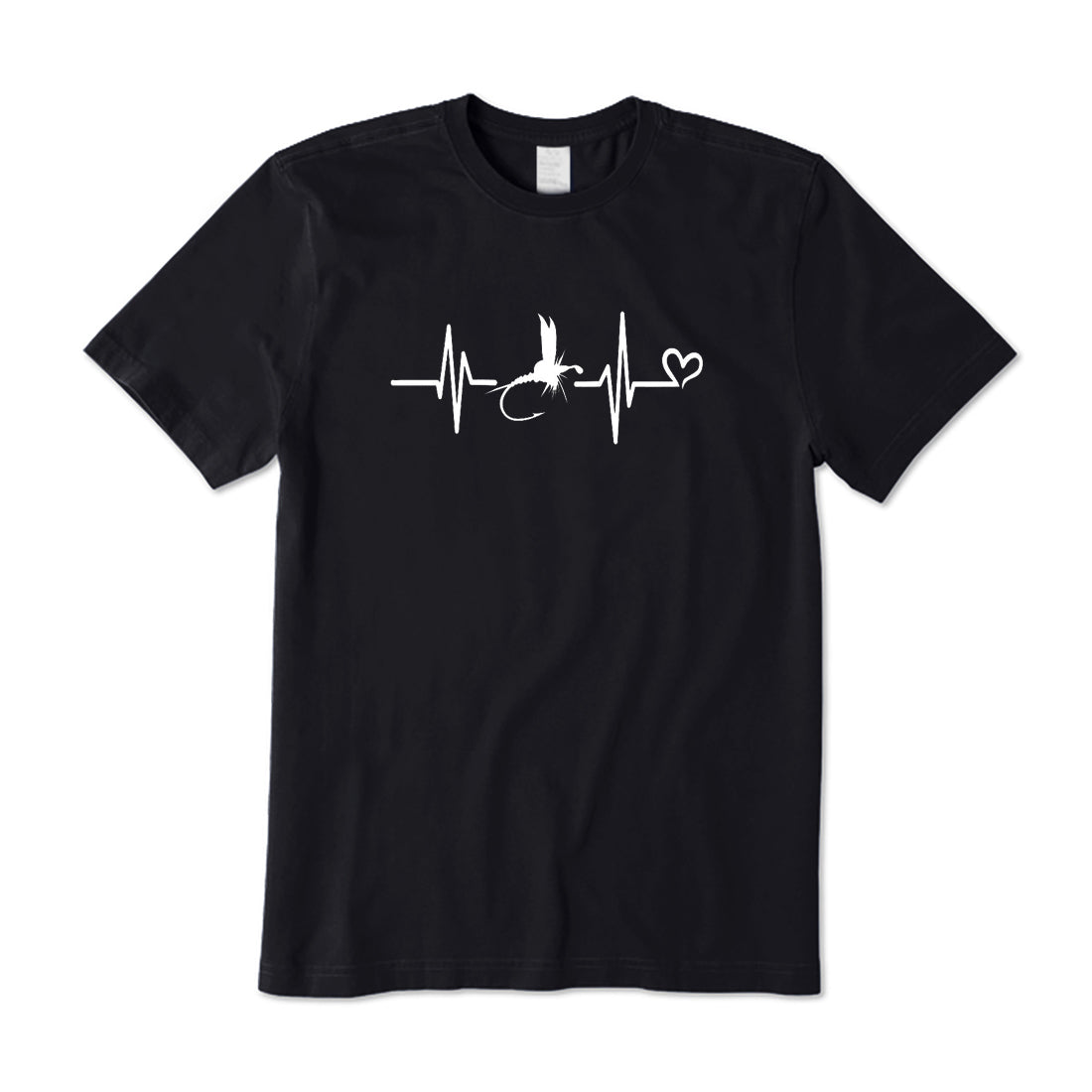 Fly Fishing Hook Heart Beat T-Shirt