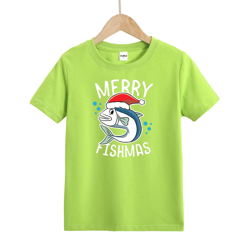 Merry Fishmas Kid's T-Shirts