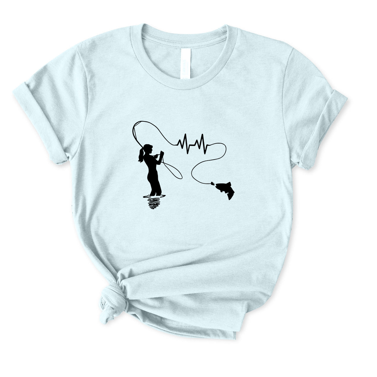 Girls Fish Too Salmon T-Shirt for Women