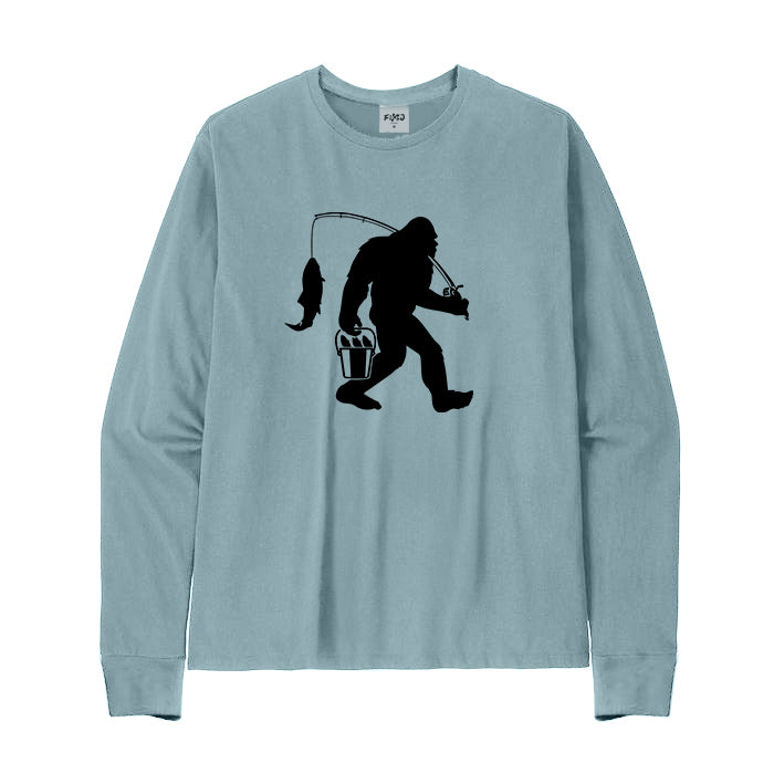 Bigfoot Fishing Long Sleeve T-Shirt