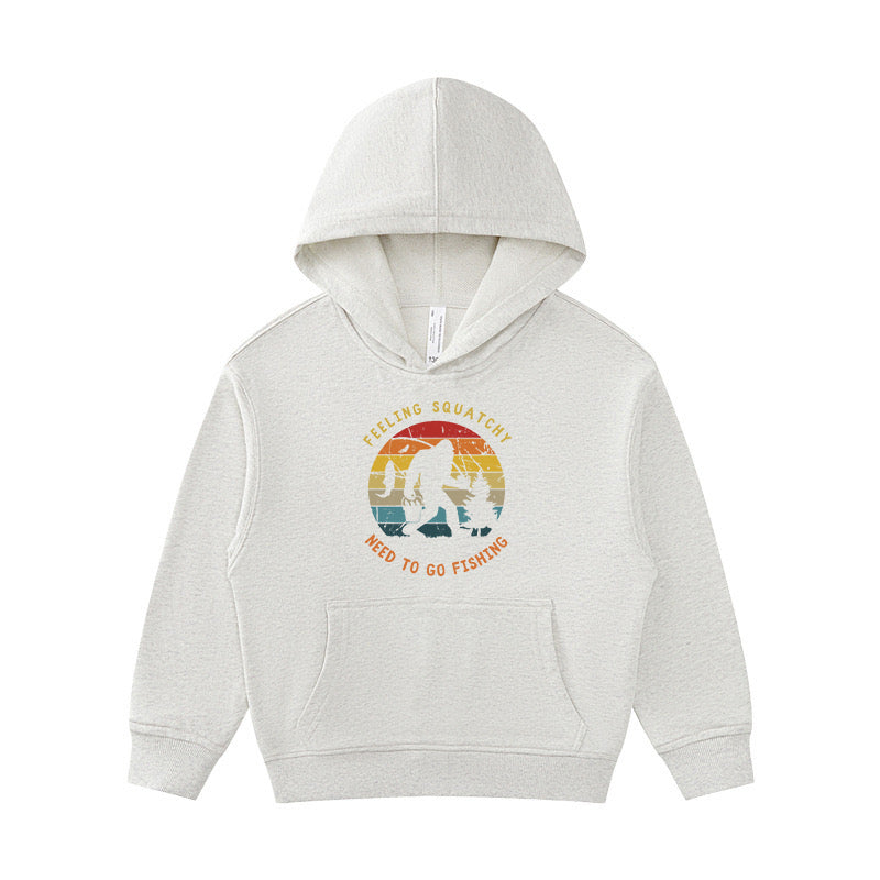 Bigfoot Fishing Kid's Hoodie