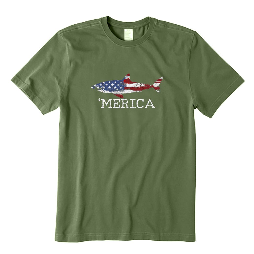 USA Flag Fishing T-Shirt