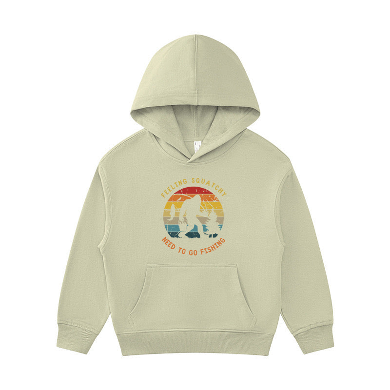 Bigfoot Fishing Kid's Hoodie