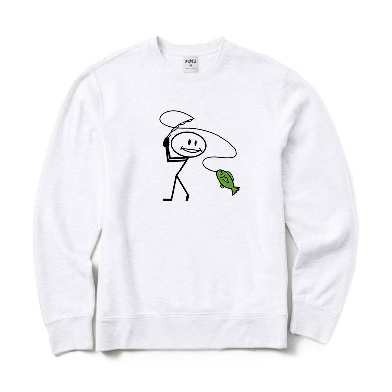 Happy Fly Fishing Crewneck Sweatshirt