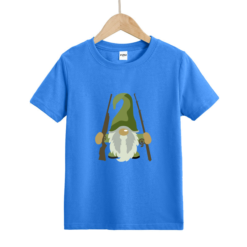 Fishing and Hunting Gnome Kids T-Shirt