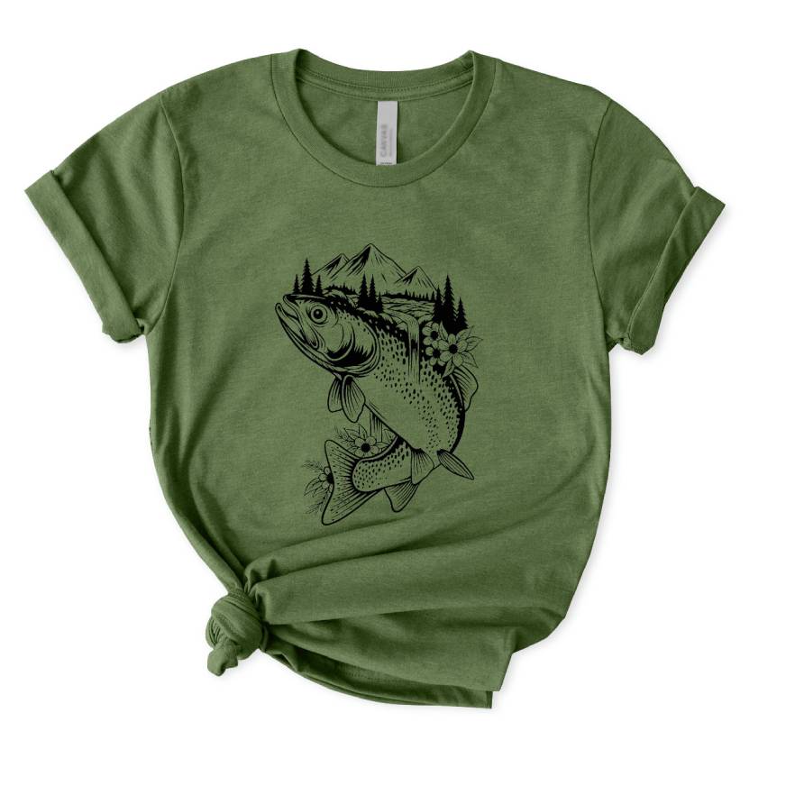 Trout Fishing T-Shirt for Women