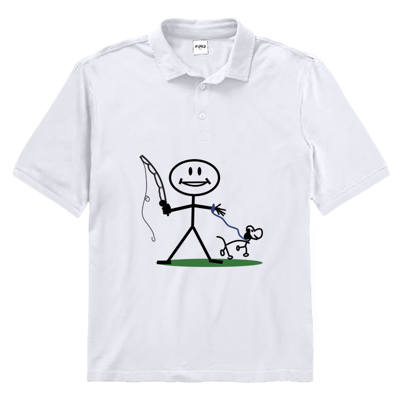 Go Fishing With My Dog Polo Shirt