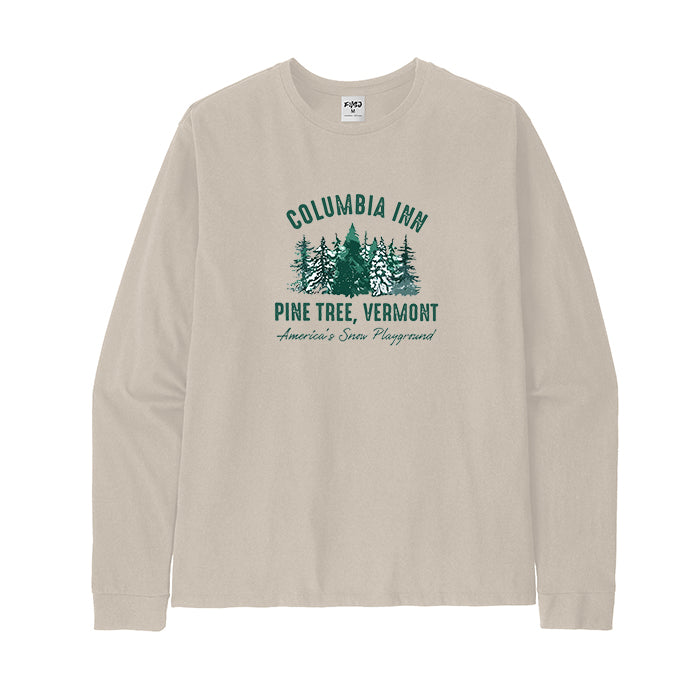 Christmas Columbia Inn Pine Tree Vermont Long Sleeve T-Shirt