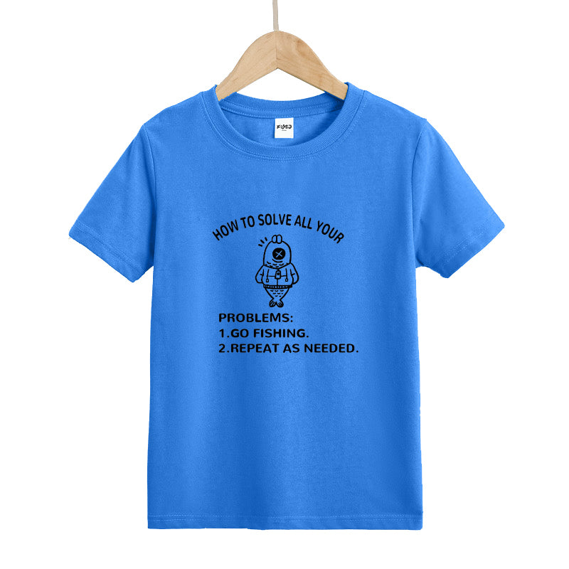 Fishing Solve All Your Problems Kid's T-Shirts