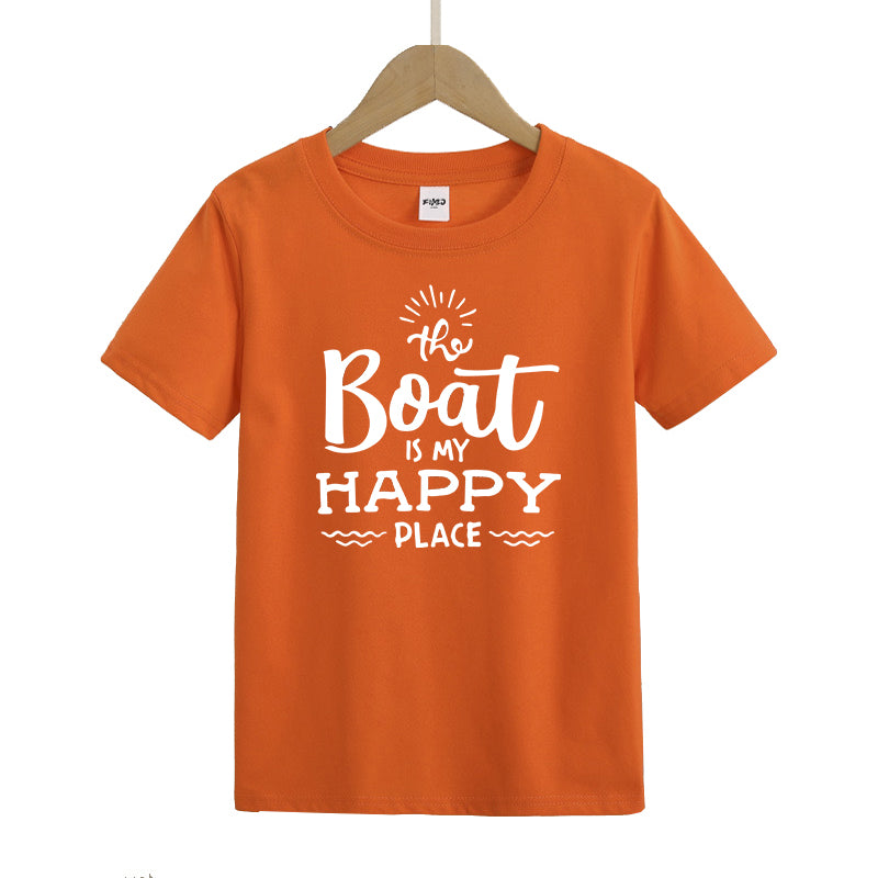 The Boat Is My Happy Place Kid's T-Shirts