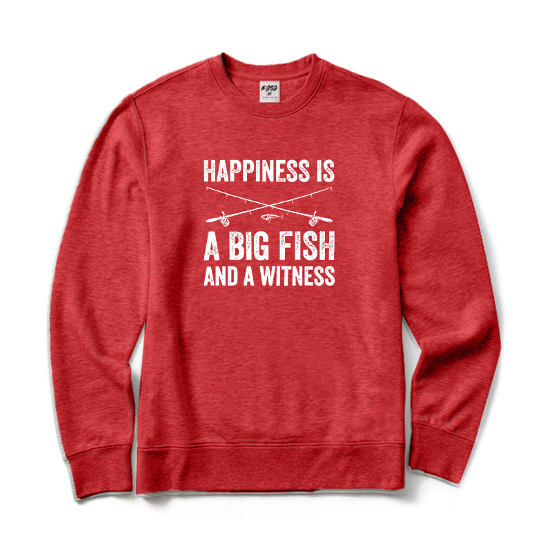 Happiness is a big fish and a witness Crewneck Sweatshirt