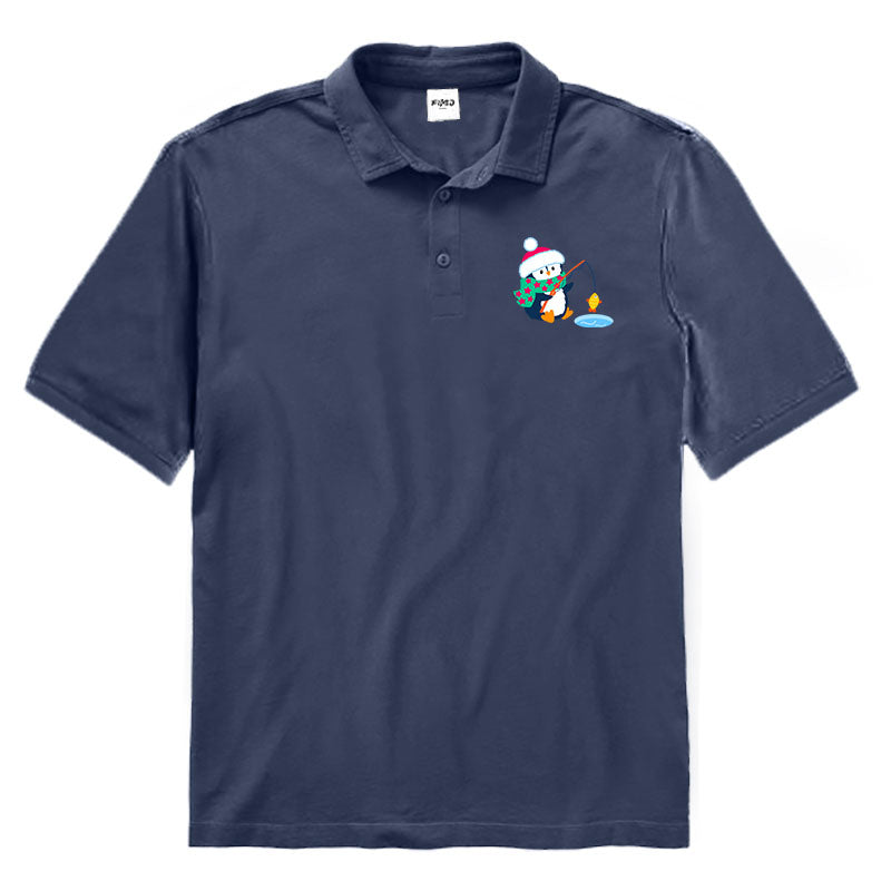 Penguin Fishing Polo Shirt