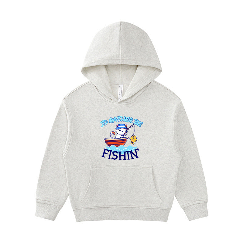 I'd Rather Be Fishing Kid's Hoodie