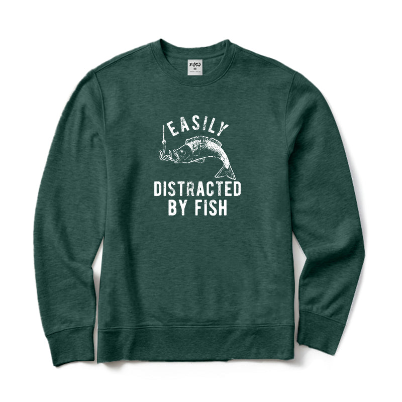 Easily Distracted By Fish Crewneck Sweatshirt