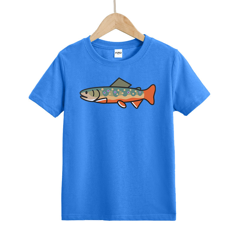 Happy Brook Trout Kid's T-Shirts