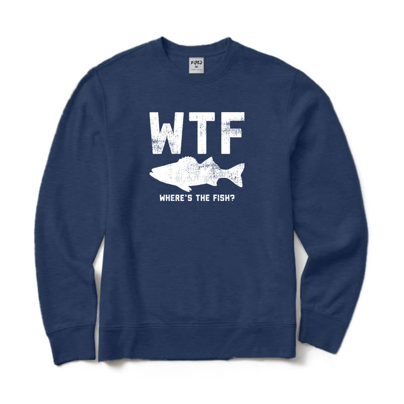 WTF Where's The Fish Crewneck Sweatshirt