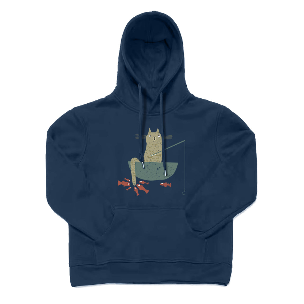 Silly Cat Fishing Hoodie