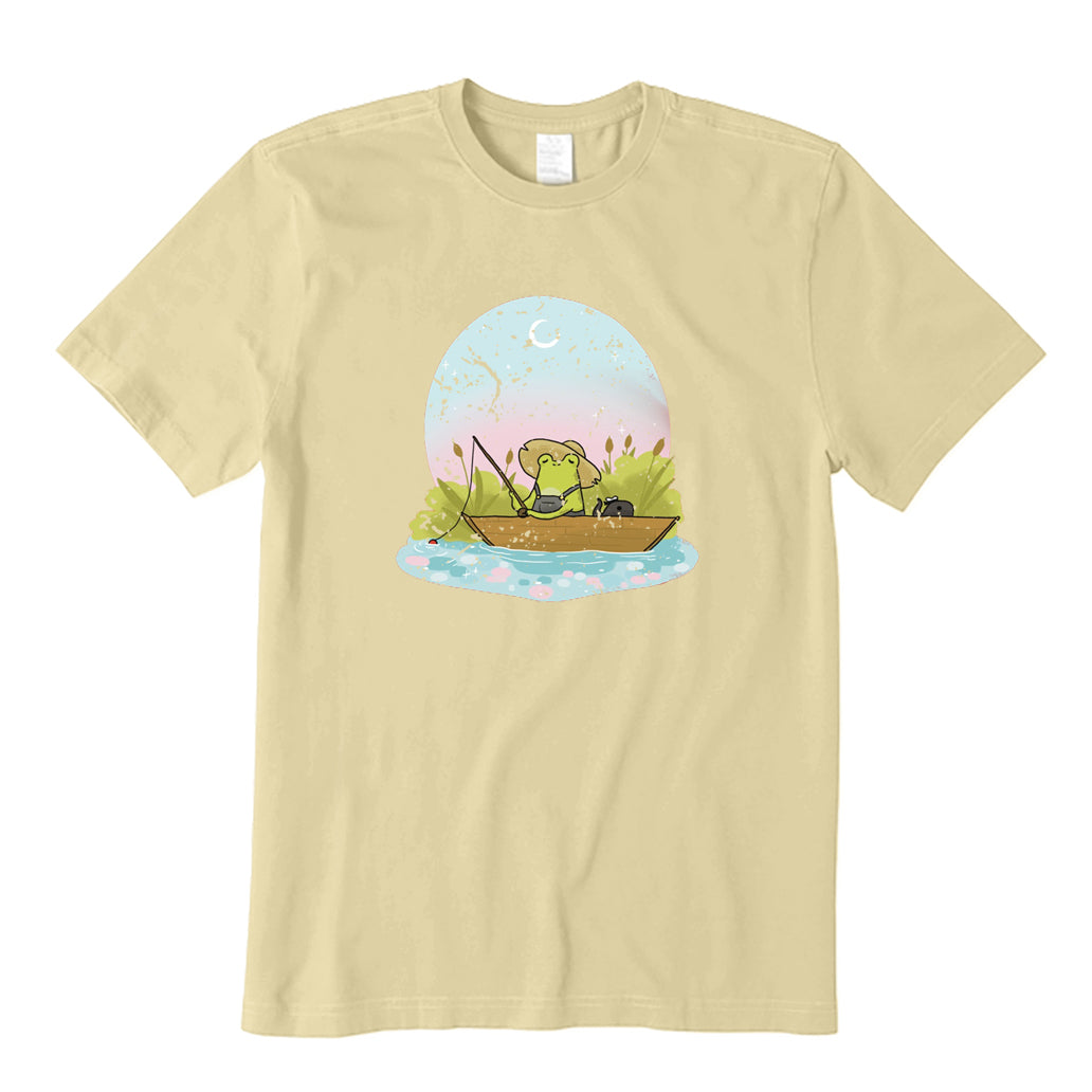 Frog Fishing on The Boat T-Shirt