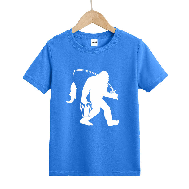 Big Foot Fishing Kid's T-Shirt