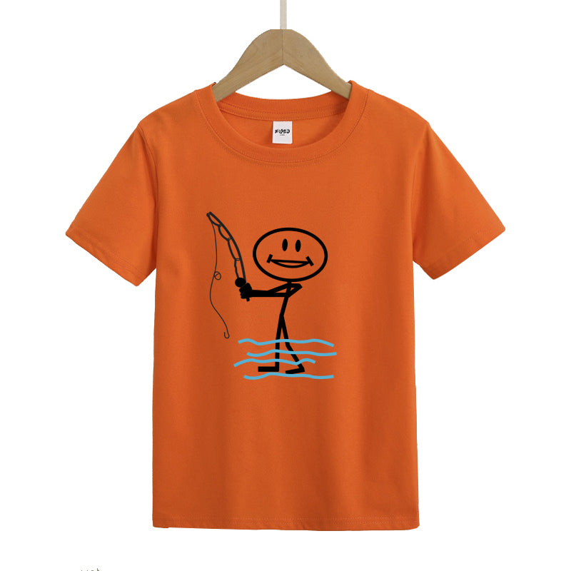 Happy Fishing Kid's T-Shirts