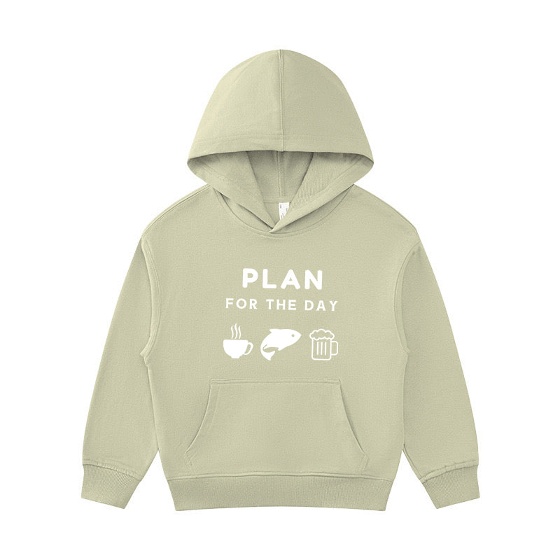 Plan For The Day Kid's Hoodie