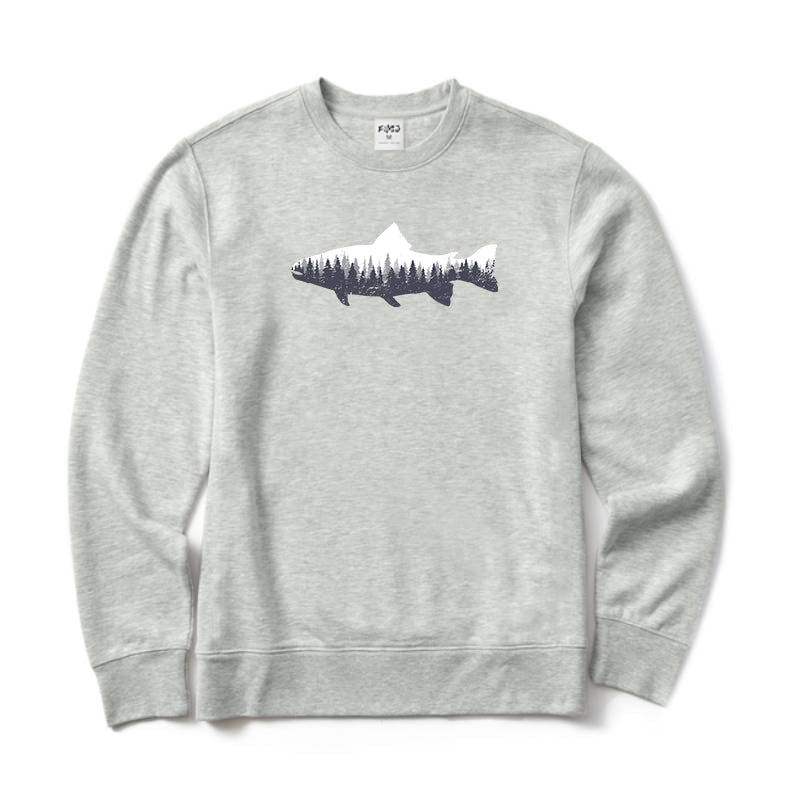 Fishing Forest Crewneck Sweatshirt