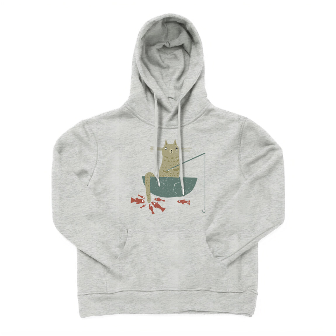 Silly Cat Fishing Hoodie