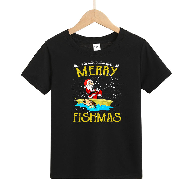 Merry Fishmas Kid's T-Shirts