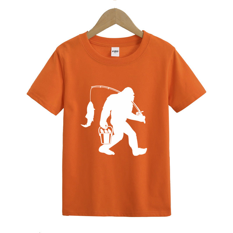 Big Foot Fishing Kid's T-Shirts