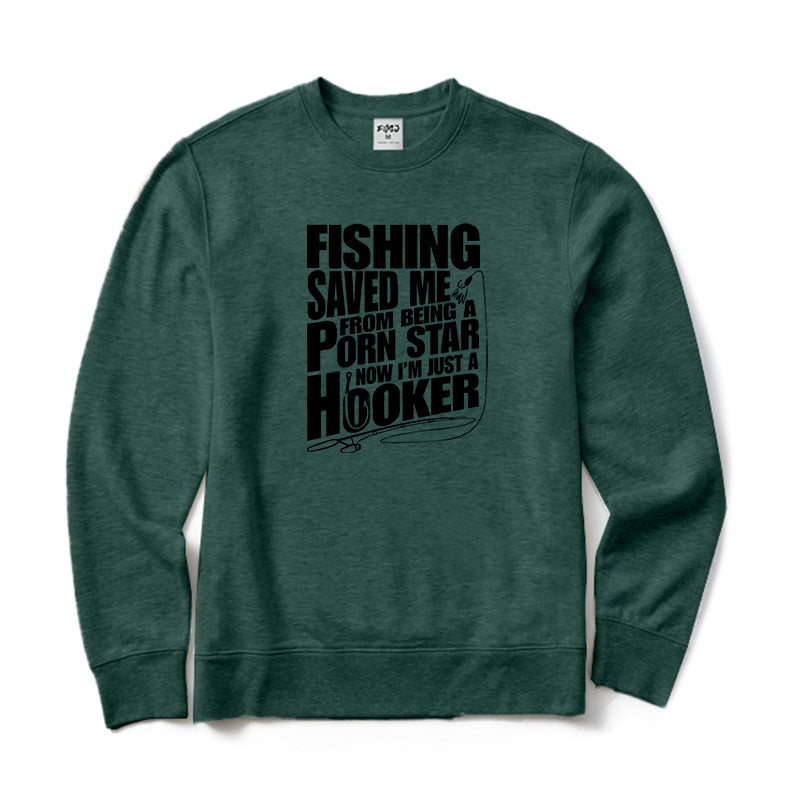 FISHING SAVED ME Crewneck Sweatshirt