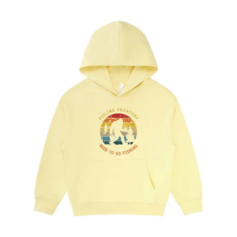 Bigfoot Fishing Kid's Hoodie