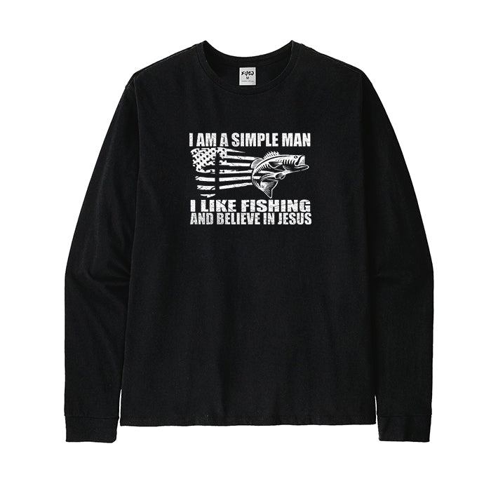 I Like Fishing and Believe in Jesus Things Long Sleeve T-Shirt