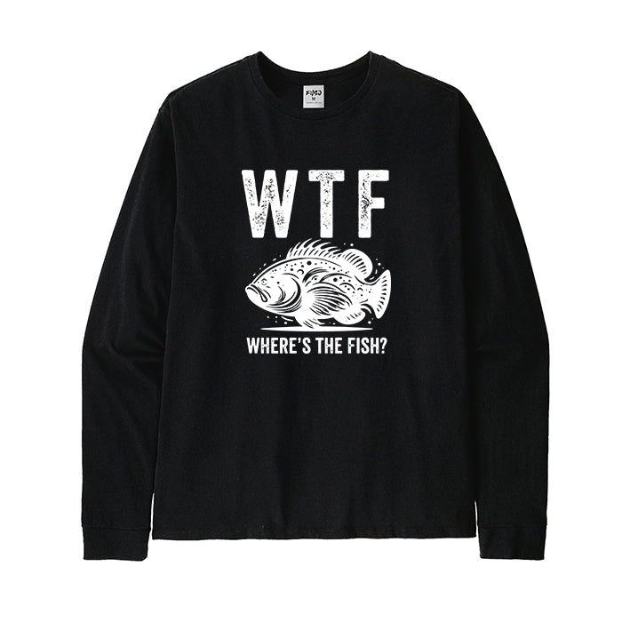 WTF Where's The Fish Long Sleeve T-Shirt