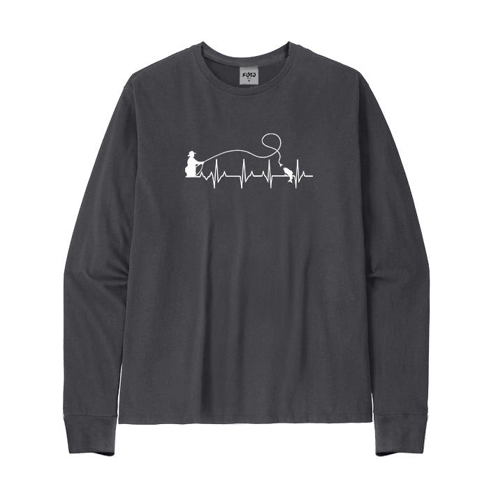 Fly Fishing Heartbeat Long Sleeve T-Shirt