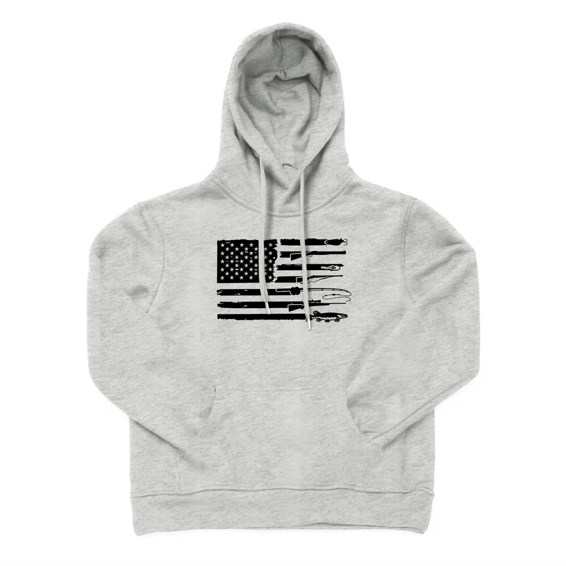 Hunting Fishing and American Flag Hoodie