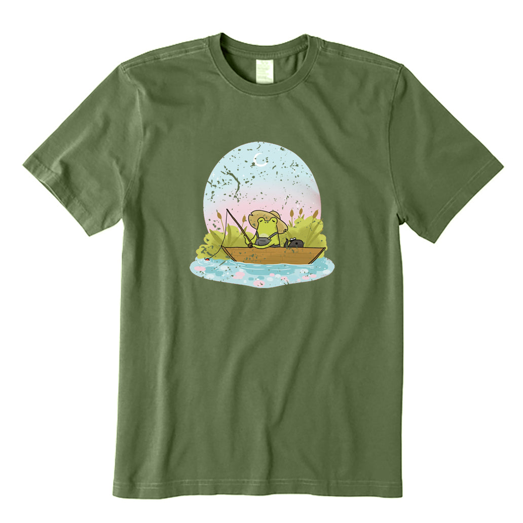 Frog Fishing on The Boat T-Shirt