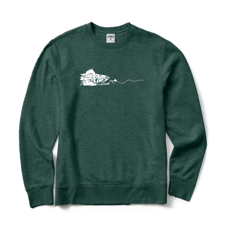 Fly Fishing Brook Trout Crewneck Sweatshirt