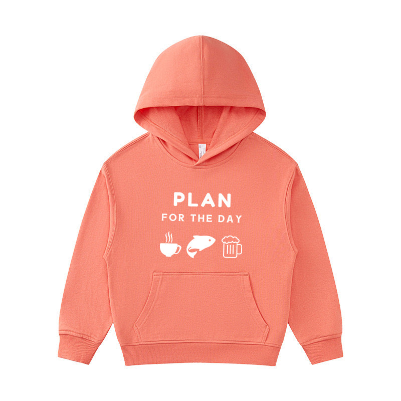 Plan For The Day Kid's Hoodie