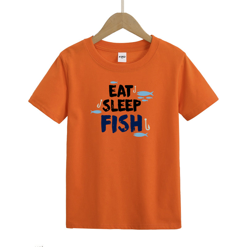 Eat Sleep Fish Kids T-Shirt