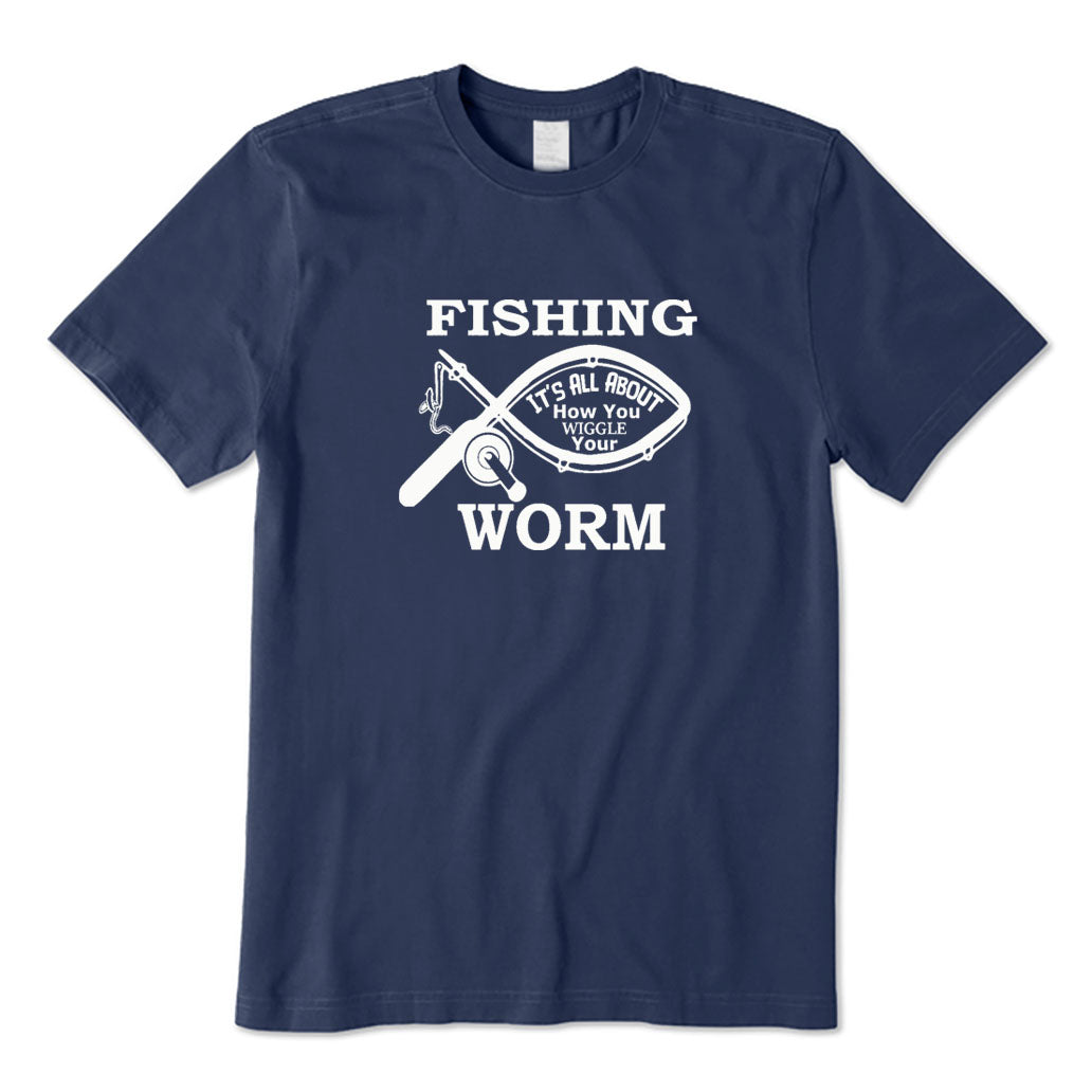 Fishing Rod and Worm T-Shirt