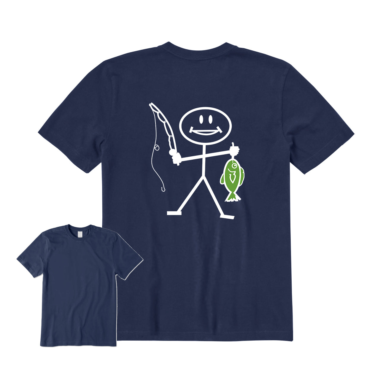 HAPPY FISHING Back Graphic T-Shirt