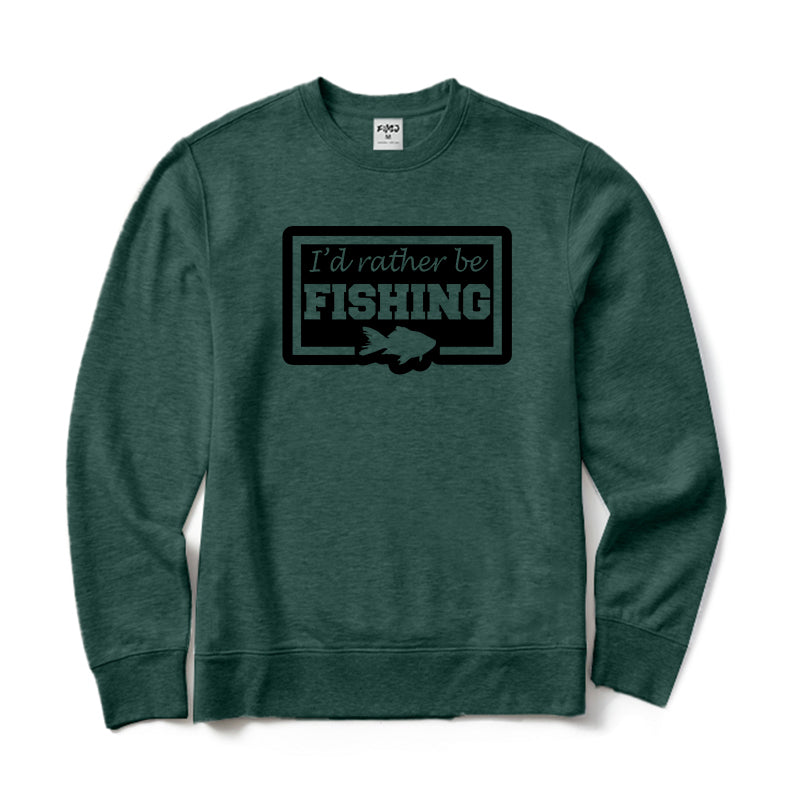 I'd Rather Be Fishing Crewneck Sweatshirt